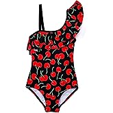 Kanu Surf Girls Morgan Floral Ruffle 1-Shoulder 1-Piece Swimsuit