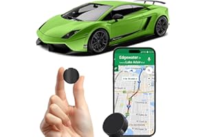 WNRFG Mini GPS Magnetic Tracker for Vehicles, Real Time Location Tracker, Hidden Tracking Device for Cars, Elderly, Kids, Pets, Assets, No Subscription, Waterproof, Global Positioning, Android/IOS Universal