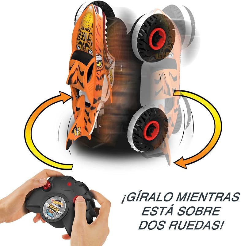 Hot wheels monster trucks carro de brinquedo com controle remoto por rádio (mattel hgv87)