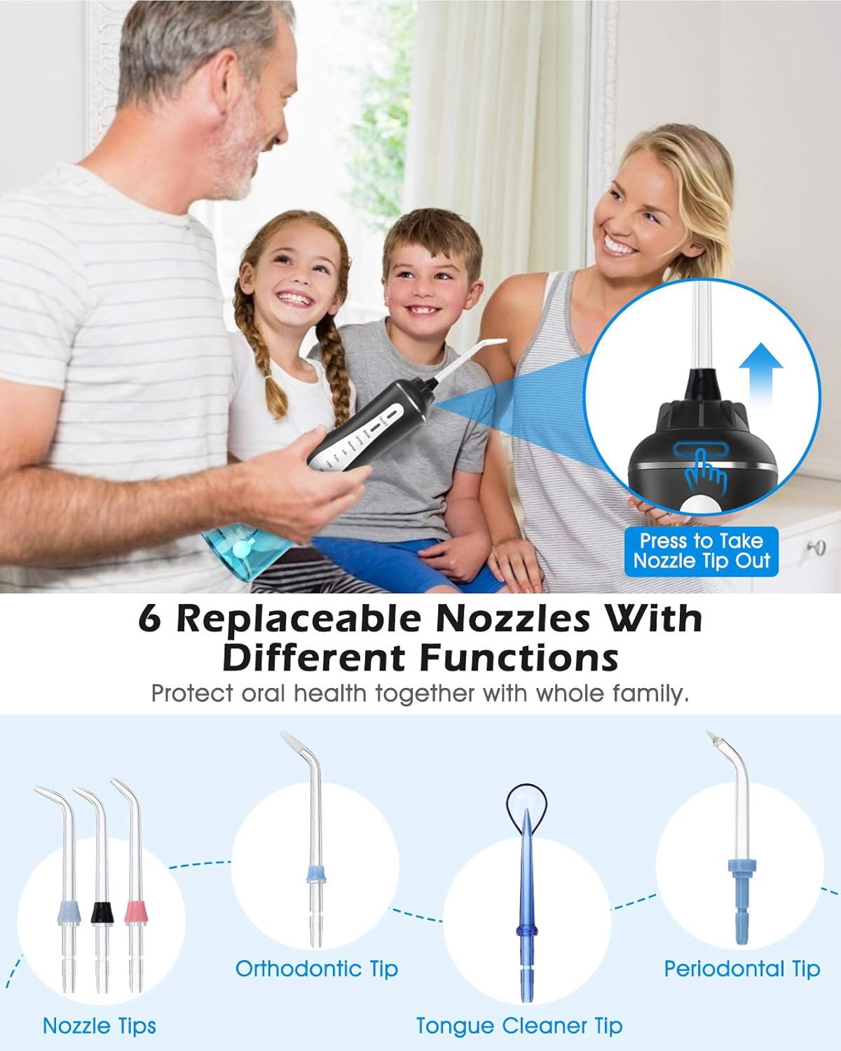 ELEGIANT Water Flosser for Teeth, 5 Modes Cordless Dental Oral Irrigator Rechargeable with 350ML Cleanable Water Tank, IPX7 Waterproof, Teeth Cleaner for Home, Travel, Braces and Bridges Care: Beauty