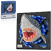 BNG Shark Wall Art Building Blocks for Adult,Animals Model Kit for Wall Decor or Table Display,Creative Toy Gift for Teens 14+,Not Compatible with (2166 PCS)