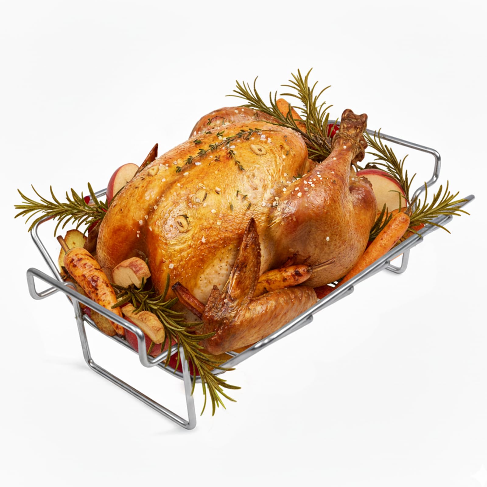 Photo 1 of KAMaster Turkey Roasting Rack for Smoking and Grilling,Stainless Steel Rib Rack for Big Green Egg,Dual-Purpose Turkey Rack/Rib Rack for Smoking,Large and XLarge Big Green Egg Accessories