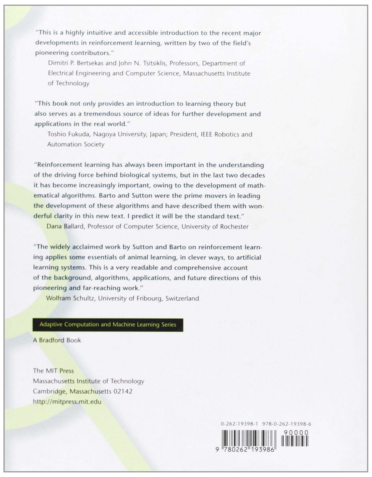 Reinforcement Learning An Introduction Adaptive Computation And