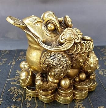 Shunlidas Wohnaccessoires Gartenarbeit Handwerk Desktop Der Laden Heissen Metall Handwerk Kupfer Krote Hause Feng Shui Dekoration Geschafte Bereicherung Grosse Lang 12 Cm Breit 11 Amazon De Kuche Haushalt