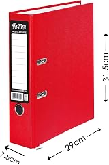ED Pukka A4 Glossy 2-Ring Lever Arch File Set 5 Red 75mm Spine view 3