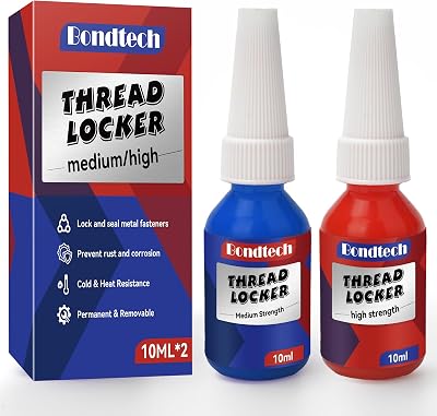 Bondtech Thread Lock Blue and Red Threadlocker 10ml Medium High Strength