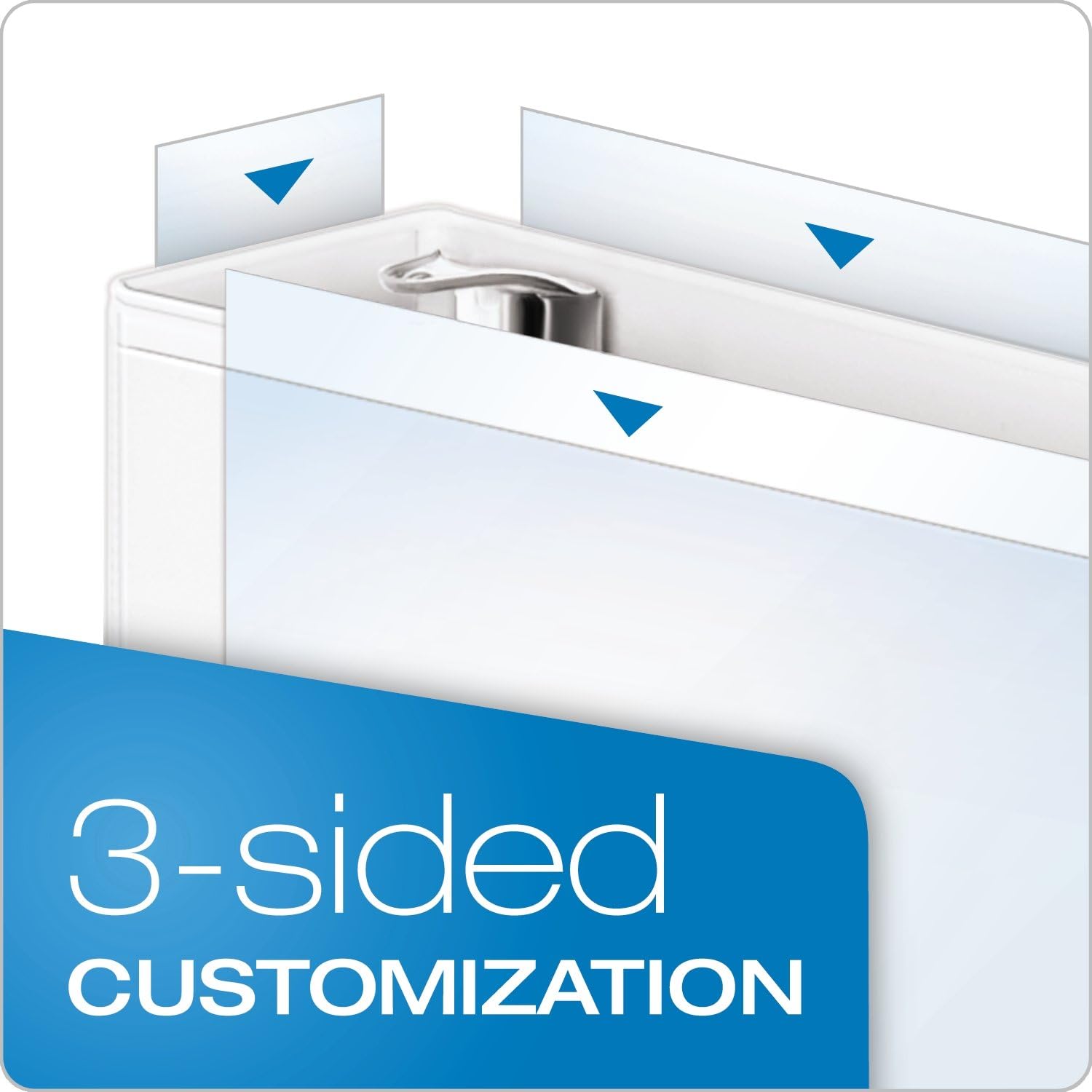 Cardinal 3 Ring Binder, 1 Inch Treated Binder, Locking Slant-D Rings, Customizable ClearVue Covers, Holds 270 Sheets, White : View Binders : Office Products