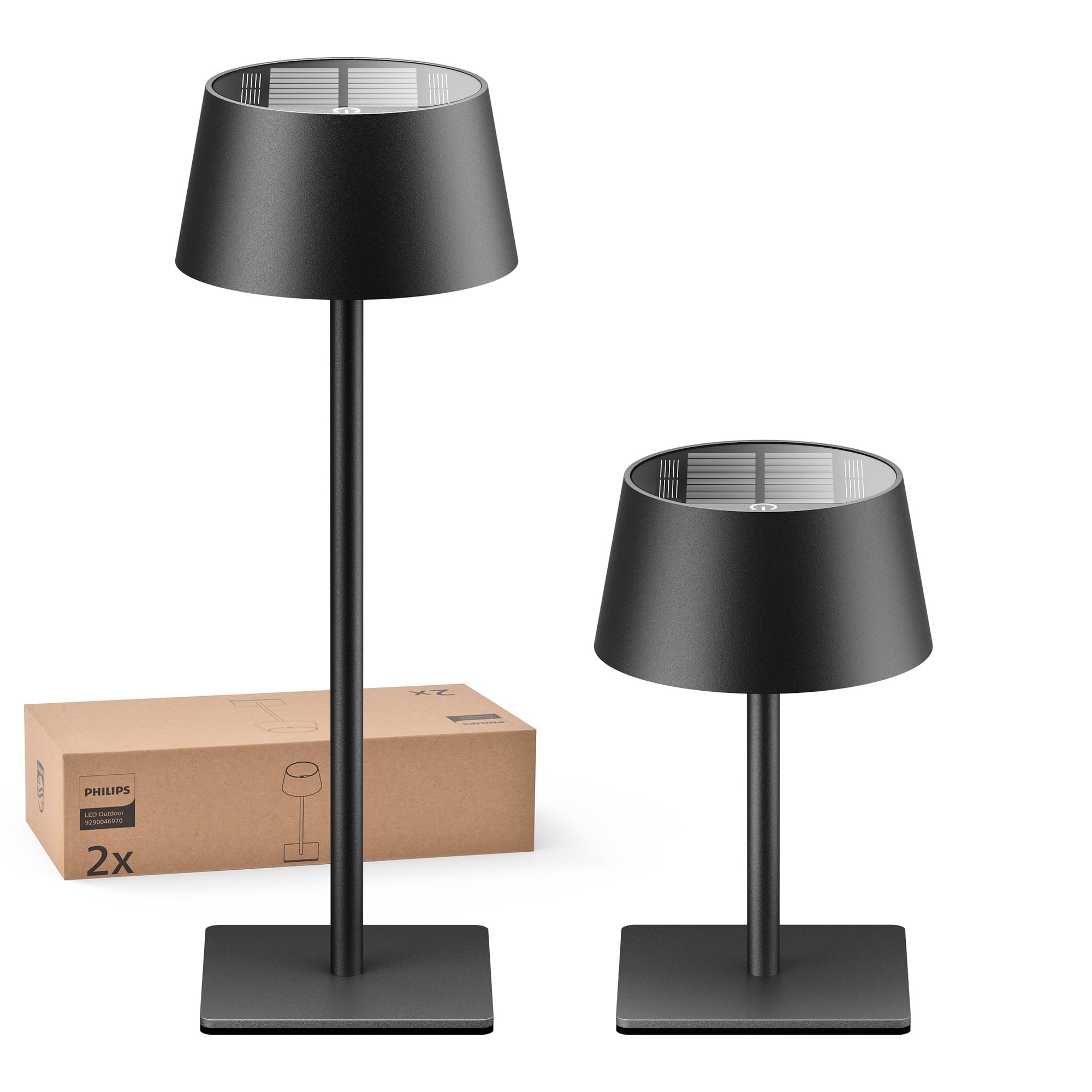 Photo 1 of Philips Solar Outdoor Table Lamp, Portable LED Desk Light,Cordless Battery-Operated?2 Adjustable Height, Touch Control & Stepless Dimming Night Light?Waterproof for Garden, Bedroom