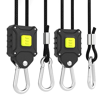 VIVOSUN 6-Pair 1/8 Inch 8-Feet Long Adjustable Heavy Duty Rope Clip Hanger, Quick Adjust Design, Reinforced Metal Internal Gears,150lb Capacity