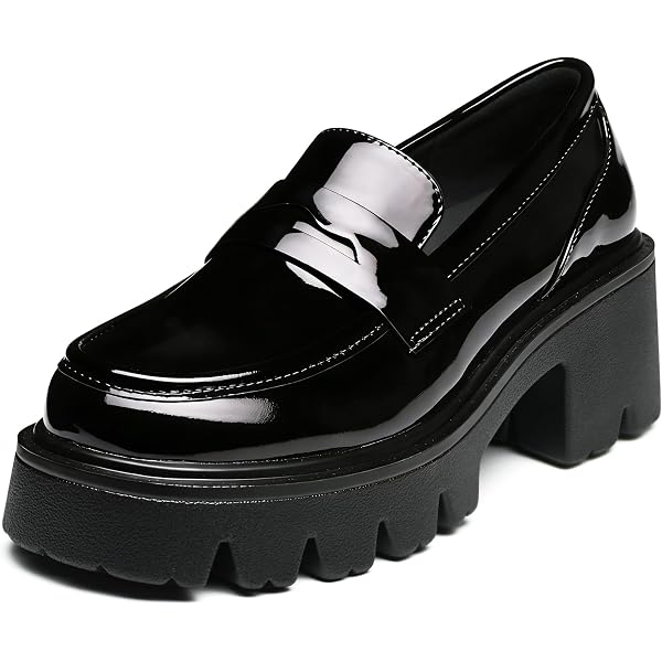 Amazon.com | Uniquelly Platform Loafers for Women Chunky Loafers 