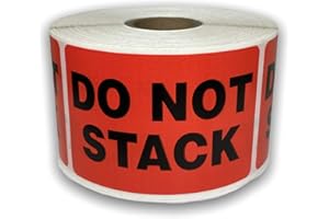 LABELS AND MORE INC. 1 Roll 2x3 Red DO NOT Stack Special Handling Shipping Warehouse Pallet Stickers 500 Labels per roll
