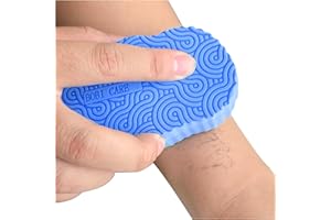 BOBI CARE Magic Exfoliating Bath Sponge (2 pcs), 3D Super Soft Exfoliating Bath Sponge, Skin Friendly and Reusable for Adults Children and Pregnant Women Alternative to exfoliating Gloves. (Blue + Pink)
