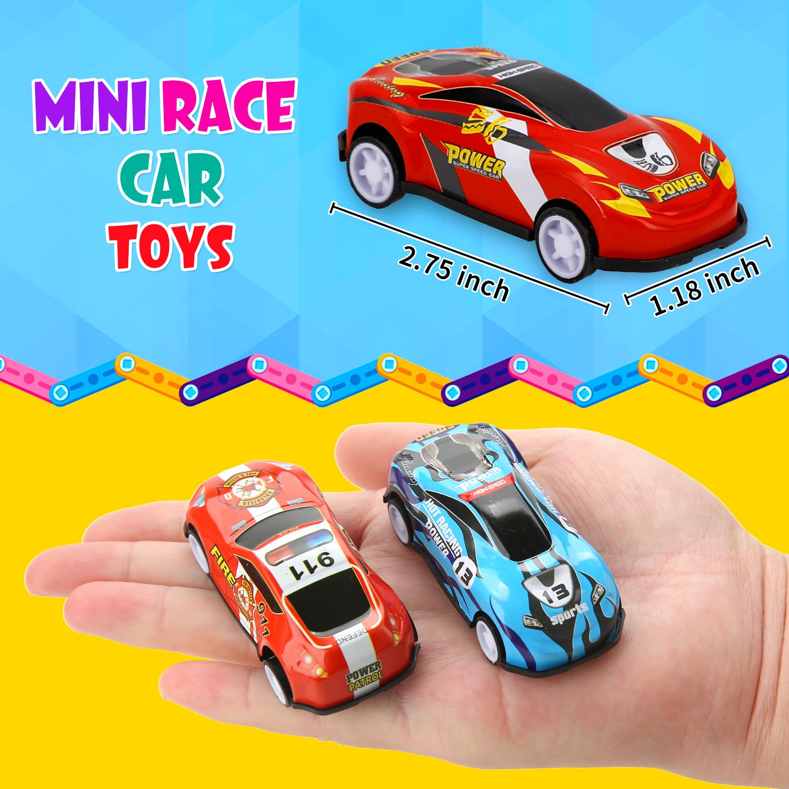 28 pcs Pull Back Cars Toys for Kids, Party Favors Treasure Box for Classroom Prizes Mini Vehicles Race Cars Toys Bulk Xmas Gifts Pinata Goodie Bag Stocking Stuffers for Boys Girls Toddlers