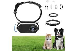 Dog Collar Camera, 2.0 Waterproof 1080p Pet Action Camera,Cat Camera Collar Real Time Feed,Wireless Mini Sport Cam,with 32g C