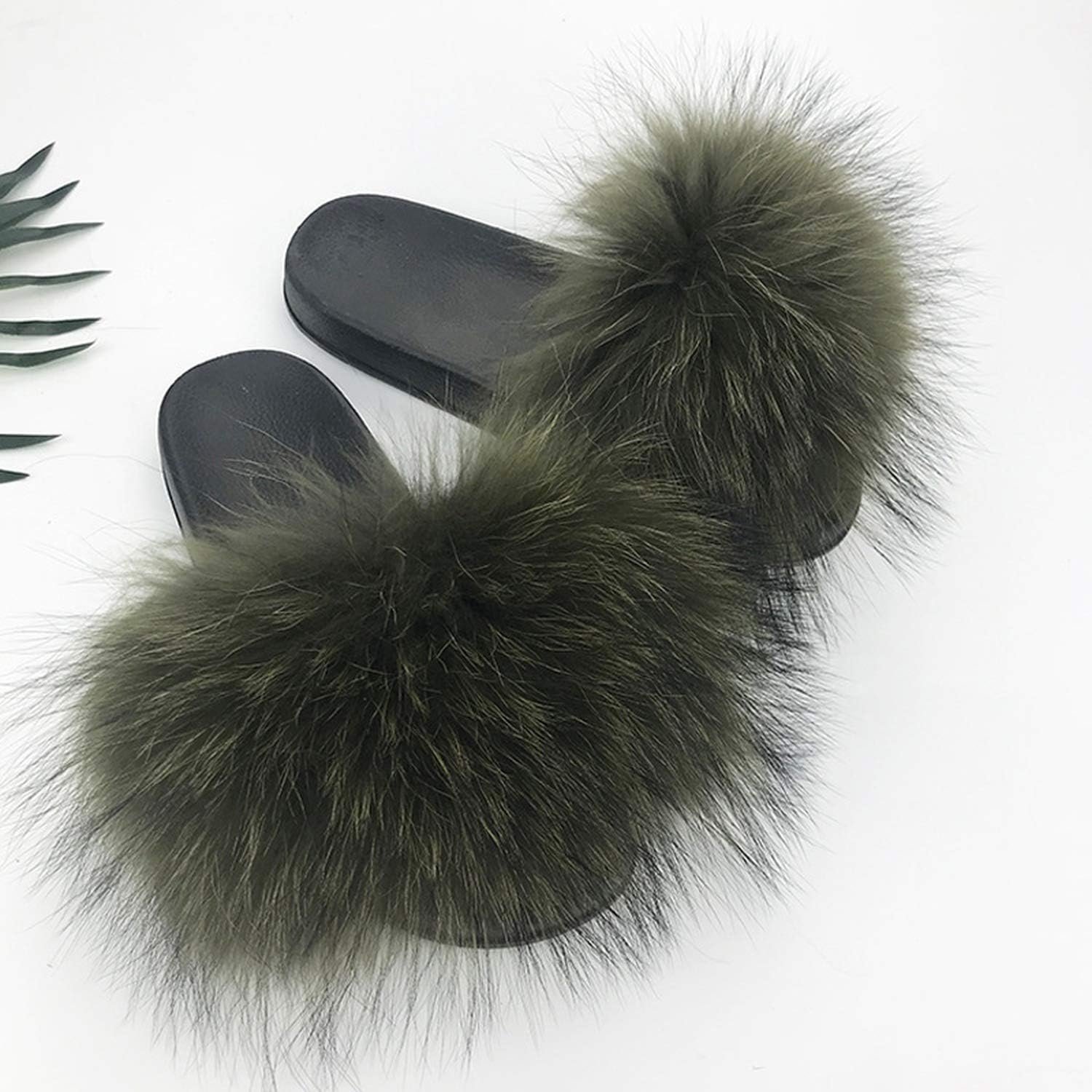 real fur flip flops