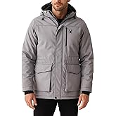 Spyder Mens Winter Coats - Polar Fleece Jacket Parka Down Winter Coat Wind Resistant Waterproof Hooded Jackets for Men