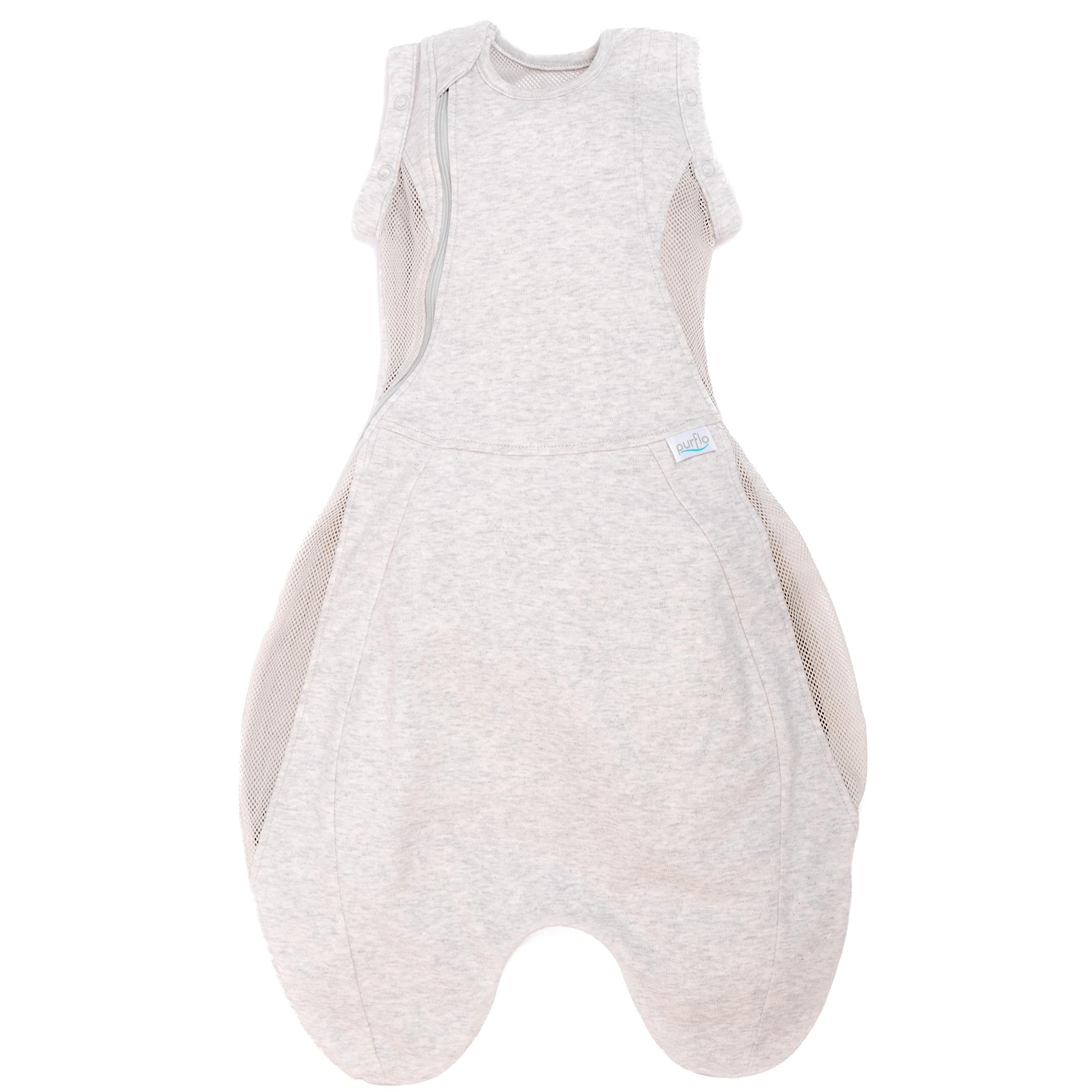 PurFlo Swaddle to Sleep Bag | Lightweight 0.5 tog Summer Infant Sleep Bag | 0-4 Months | Breathable Newborn Baby Sleeping Bag That Grows With Your Baby | Arms in or Out