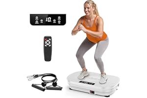 FEIERDUN Vibration Plate Exercise Machine, Vibration Plate for Lymphatic Drainage, Power Plate Vibration Platform for Weight Loss, Toning & Wellness