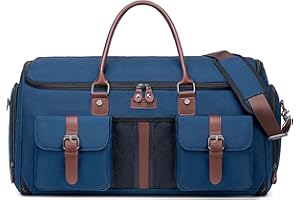 Vessgra Carry on Garment Bag for Travel, Convertible Garment Duffle Bags for Men Women with Shoe Compartment - 2 in 1 Hanging Suitcase Suit Travel Bags