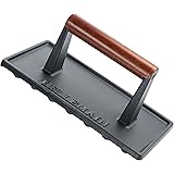 Bellemain Cast Iron Grill Press - Steak Meat Press, Meat Flattener, Bacon Press, Smash Burger Press for Griddle, Panini Press