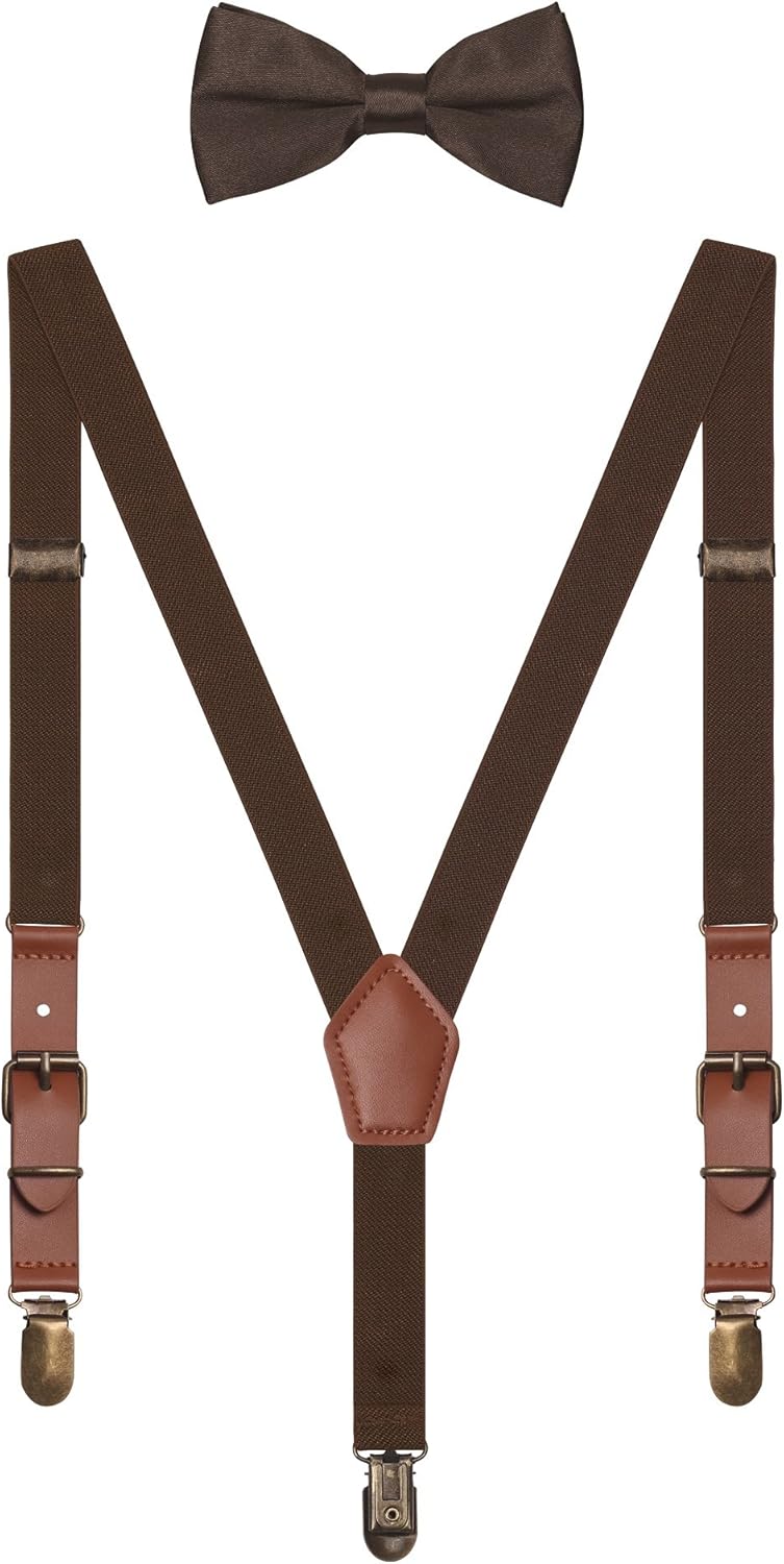 Bretelle a doppia clip con retro a Y denim blu scuro | Disponibile