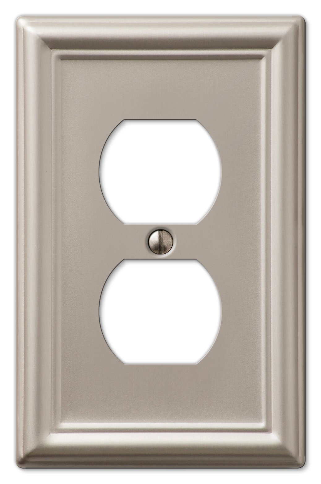 Photo 1 of Amerelle 149DBN Chelsea Wallplate, 1 Duplex, Brushed Nickel