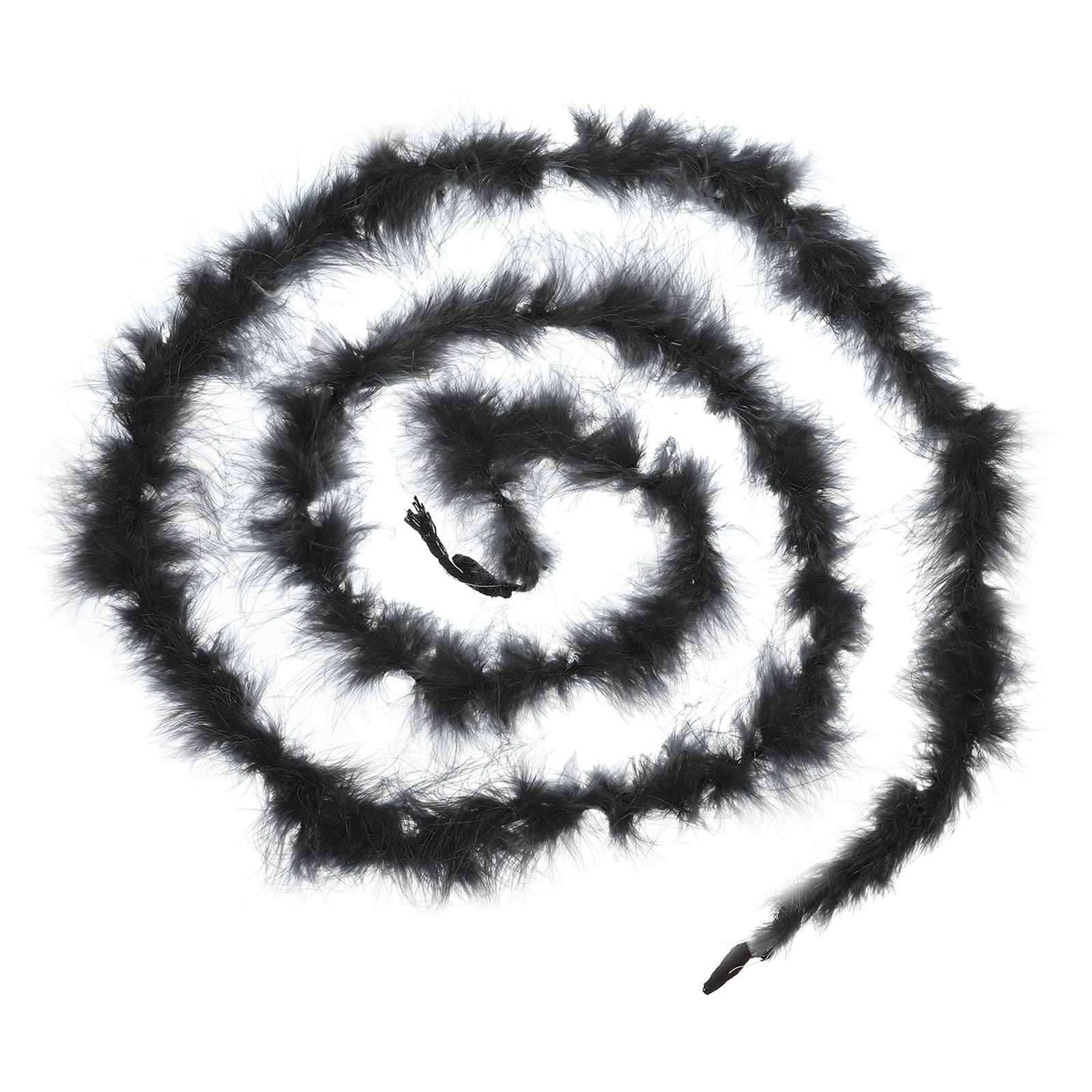 PATIKIL 6.6 Ft Feather Boas, 1 Pcs Feather for DIY Craft Sewing Trim Home Wedding Holiday Home Decor Graduation Party Christmas, Black