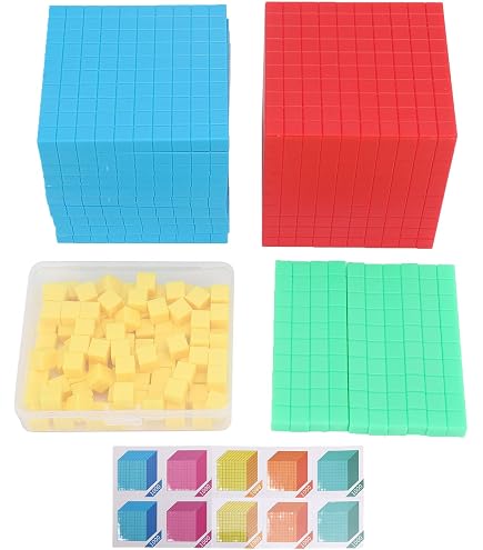 Math Blocks Simply Magic 131 PCS Base Ten Blocks For Math - Place Value ...