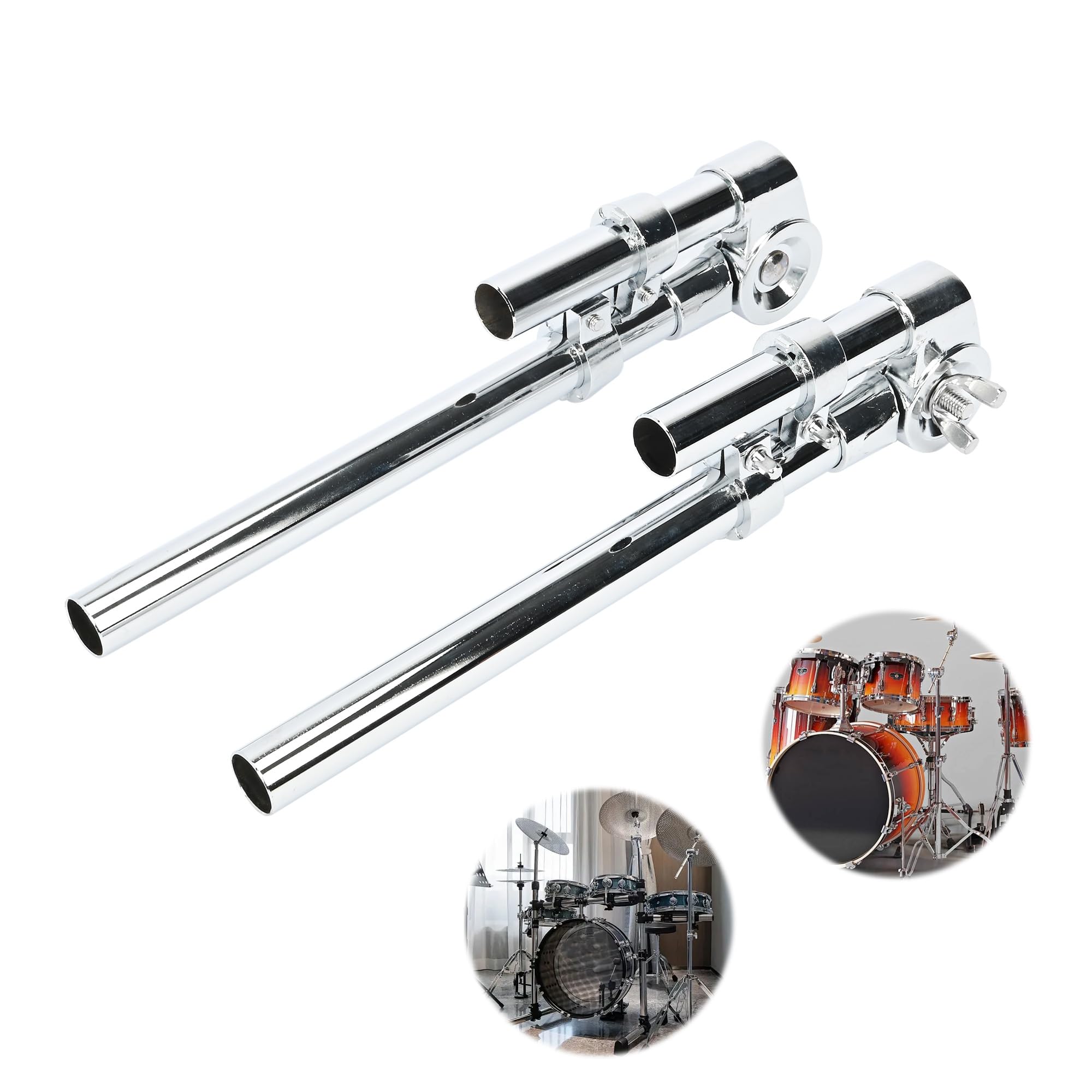 Photo 1 of awagas 2 Pcs Tom Drum Holder Bracket, Tom Mount Arm Holder, Stable and Durable Drum Replacement Stand for Tom Drums, Percussion Instrument Accessories, Tube Inner Diameter 20mm/0.78 in