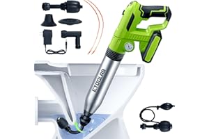 etoolab Electric Toilet Plunger Heavy Duty，Drain Clog Remover Tools,High Pressure Air Toilet Plungers Heavy Duty Plunger for Toilet,Bathroom,Floor Drain,Sewer
