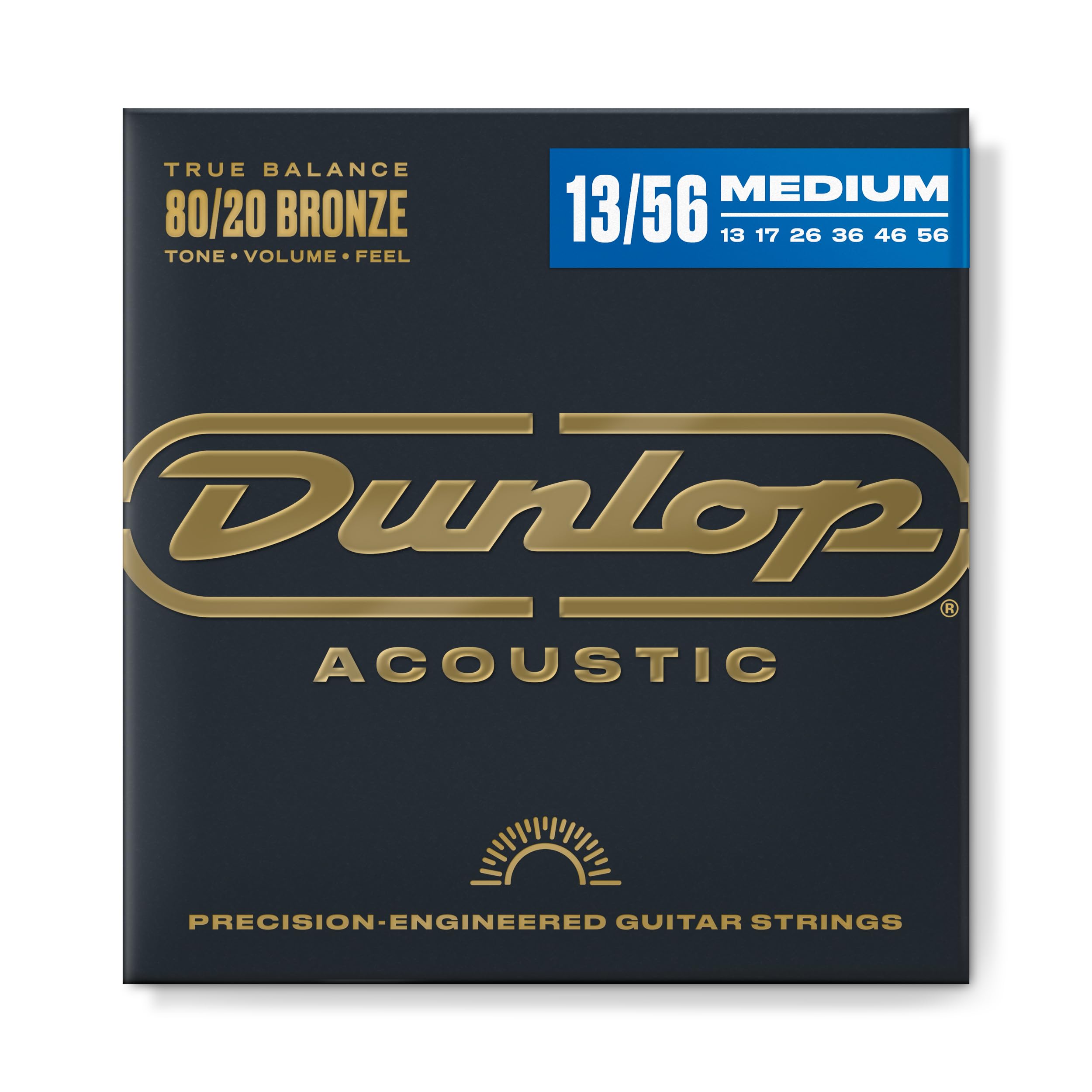 Dunlop DAB1356 Bronze 80/20 Medium 13-56 Acoustic Guitar Strings
