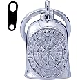 Motorcycle Viking Bell - Motorcycle Angel Bell for Men and Women, Motorcycle Accessories (Black Silver)