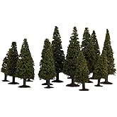 15pcs Green Scenery Landscape Model Cedar Trees with Box