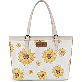 Montana West Wrangler Tote Bag for Women Memory-Keeper Sunflower Purse Western Floral Shoulder Bag