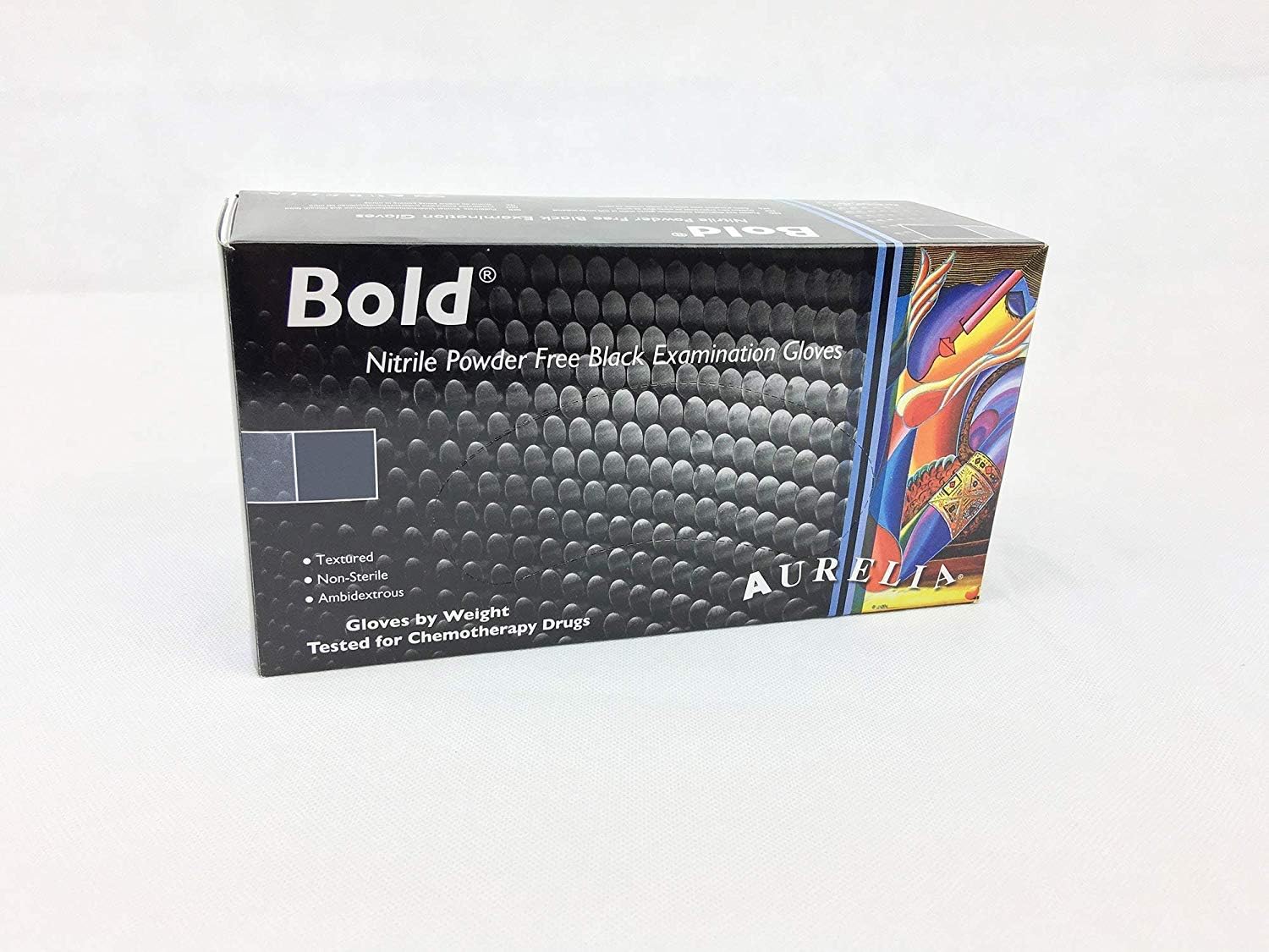 2X Bold Nitrile Powder-Free Examination Gloves Medium - Box of 100 Gloves