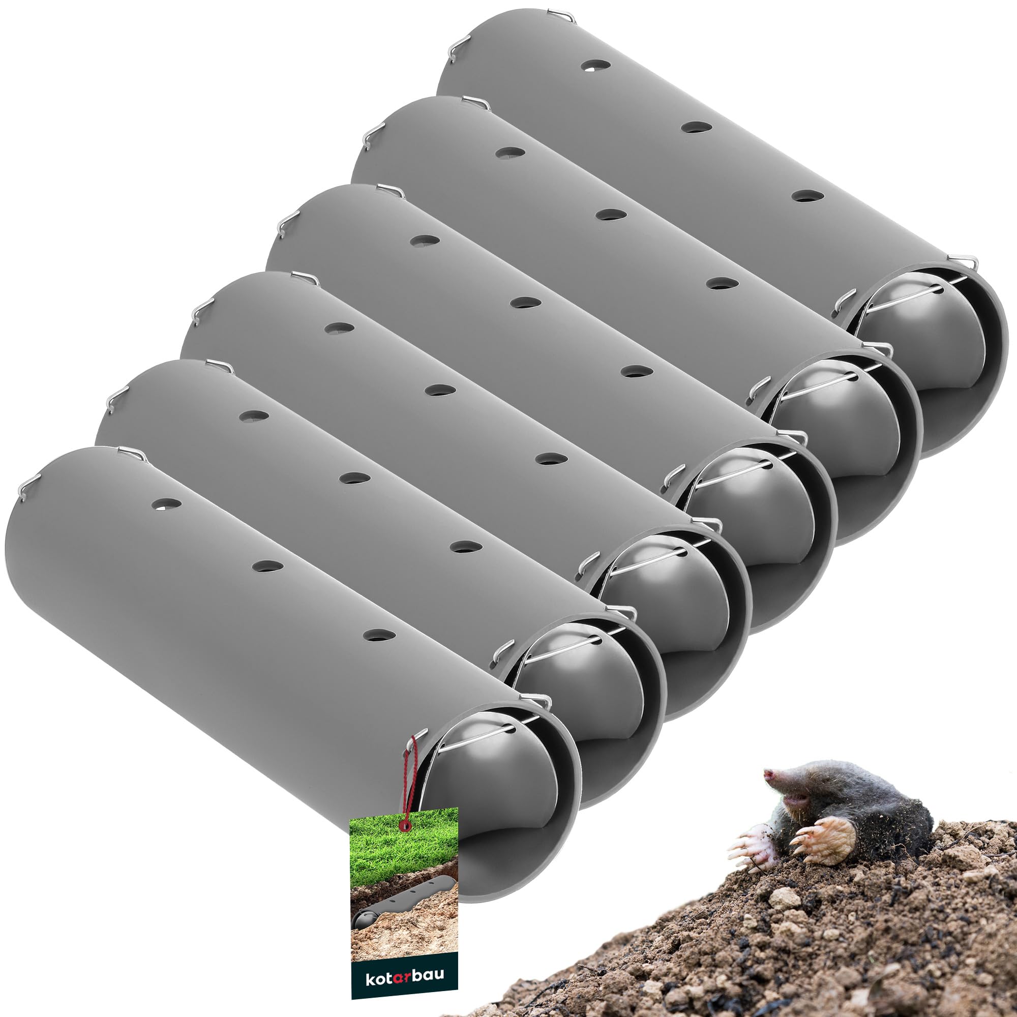 KOTARBAU® Mole Trap Set of 6 20 cm Animal-friendly Live Traps for Voles