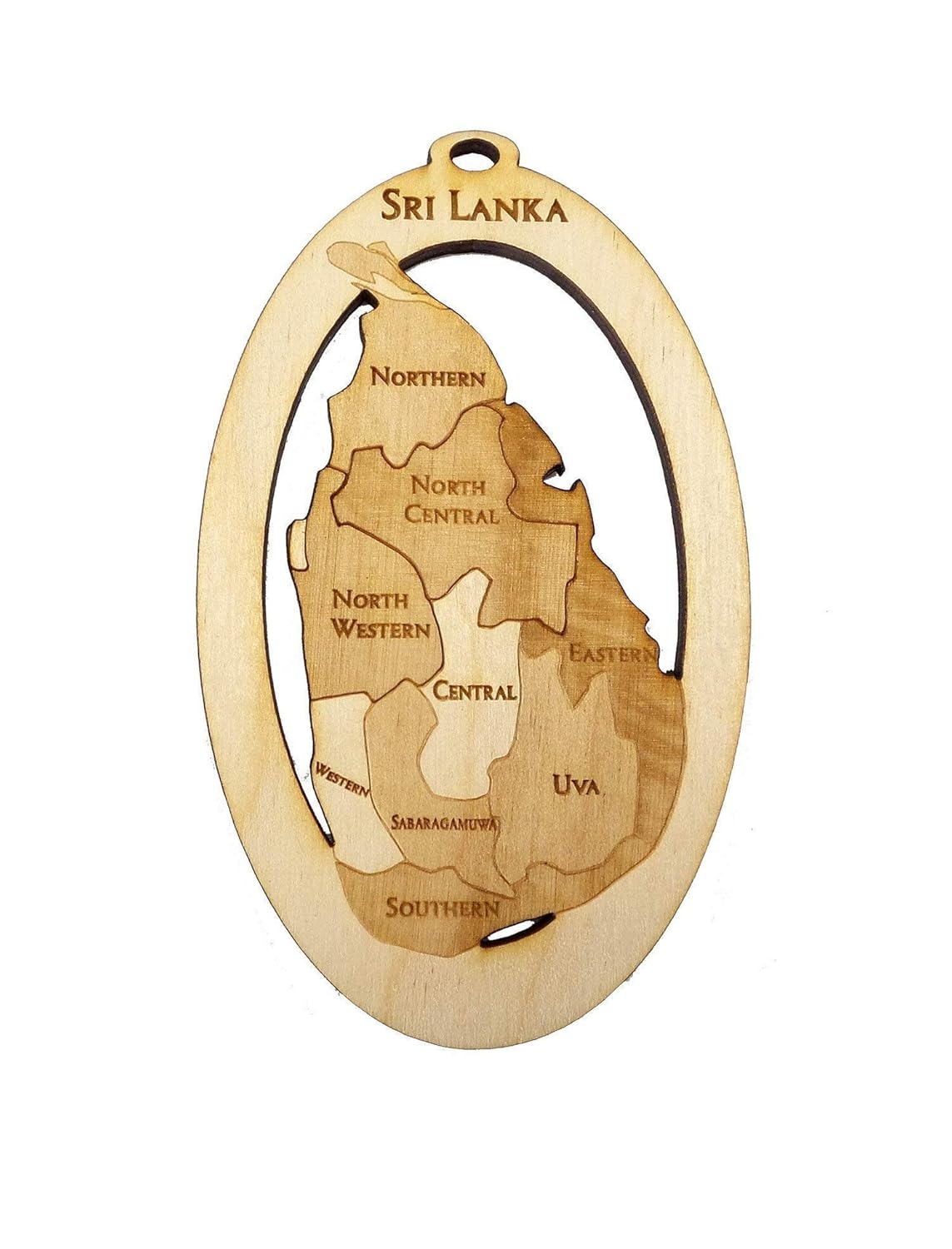 Personalized Sri Lanka Ornament Handmade