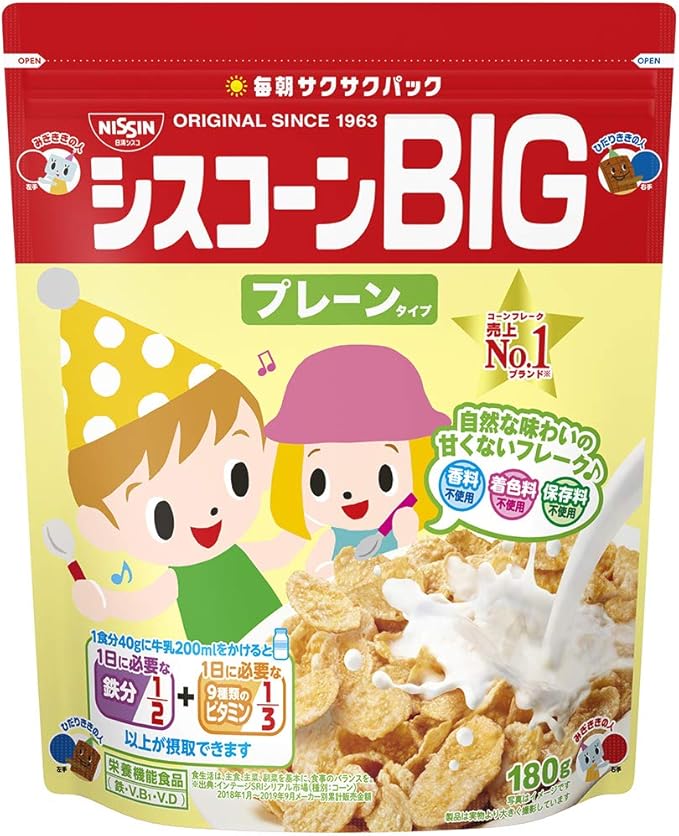Amazon 日清シスコ シスコーンbig プレーンタイプ 180g 6袋 日清シスコ シリアル 通販
