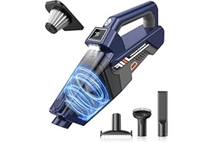 JONYJ Handheld Vacuum Cordless, 16000PA High Power Car Vacuum Cleaner, Portable Hand Held Vacuum Cleaner with LED Light & Multi-Nozzles, Dust Buster Rechargeable for Home, Car, Office, Pets