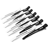 AIMIKE 12 Pack Hair Clips for Styling and Sectioning - Non-Slip With Silicone Band, No-Trace for Thick and Thin Hair - Profes