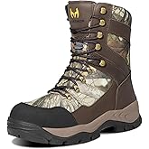 Hunthor Hunting Boots for Men, 1000g Insulated with EVA Midsole, Waterproof Leather Hiking Next Camo G2 Outdoor Boots, Warm Cold Weather, Lightweight and Breathable Shoes (Size 7-14)
