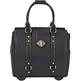 JKM & Company Executive Black Computer iPad, Laptop Tablet Rolling Tote Bag Briefcase Carryall Bag