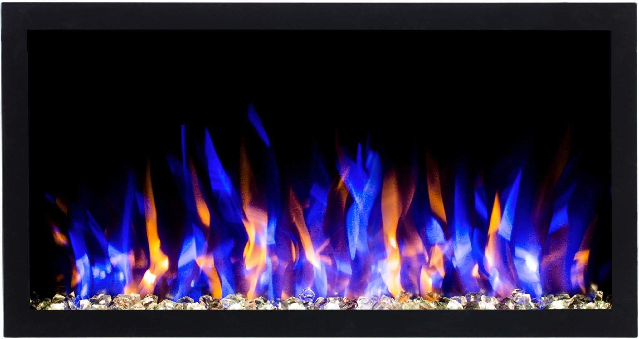 AFLAMO PRIDE-92 | Black | Image Pen | Electric Wall Fireplace Light Simulation only LED 13 cm Depth (91.5 x 42 x 12.8)