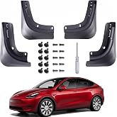 Unikyy Mud Flaps for Tesla Model Y Juniper 2025-2026 | Front and Rear Splash Guards, 4-Piece Set, Splash Guards Mud Guard Body Kit, No Drilling Required