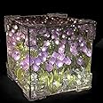 Yckeogln Handmade DIY Tulip Night Lamp, Cube Mirror Bedroom Tulip Night Lamp, 20 Flower Table Lamp and Mirror 2 in 1, Birthday Gifts for Women and Girls (Purple Tulips)