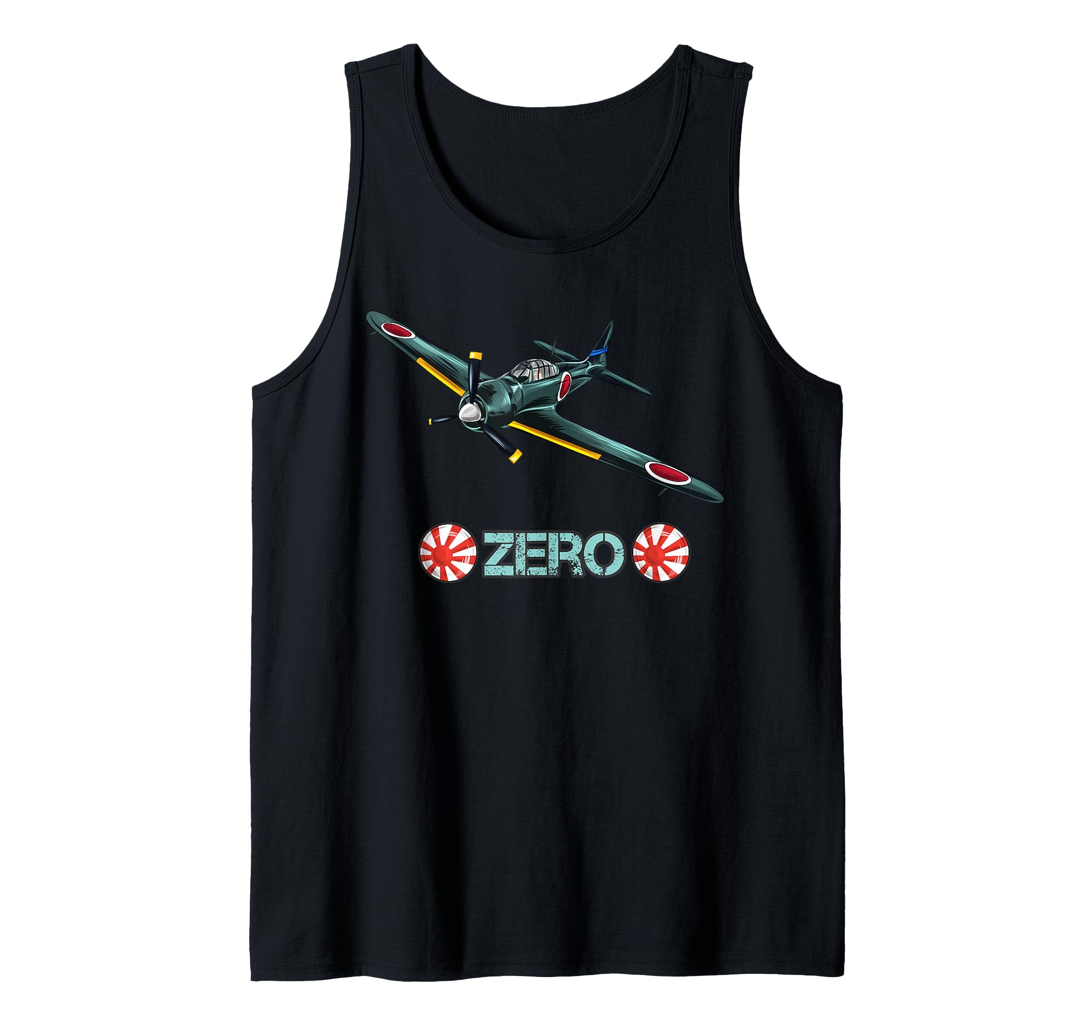 World War 2 Japanese Fighter Plane Zero Tank Top