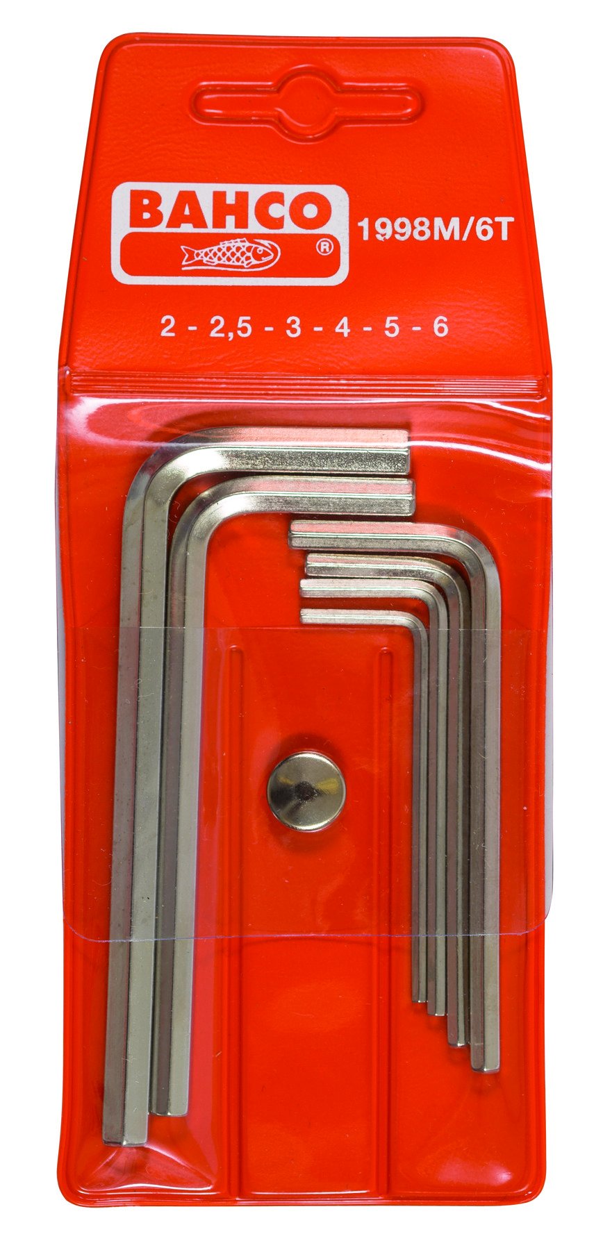 Bahco 1998M/10T Nickel Plated Hexagon Offset Screwdriver Set, Silver, Set of 10 Piece