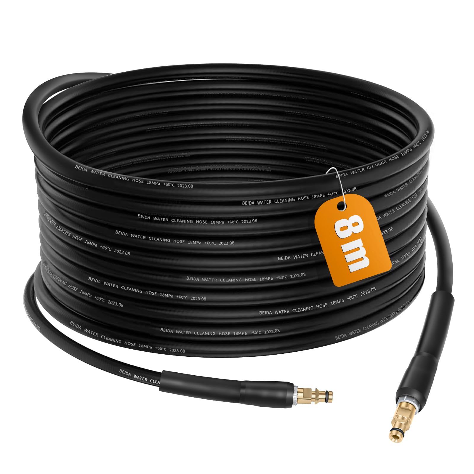 MoPei 8M High Pressure Replacement Hose for Karcher K2 K3 K4 K5 K6 K7 with Quick Connect System, Anti Twist, 2610 PSI