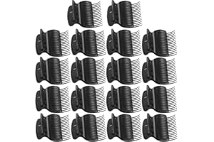 18 Pieces Hot Roller Clips - Plastic Hair Curler Claw Replacement for Small, Medium, Large and Jumbo Hair Rollers (Black)