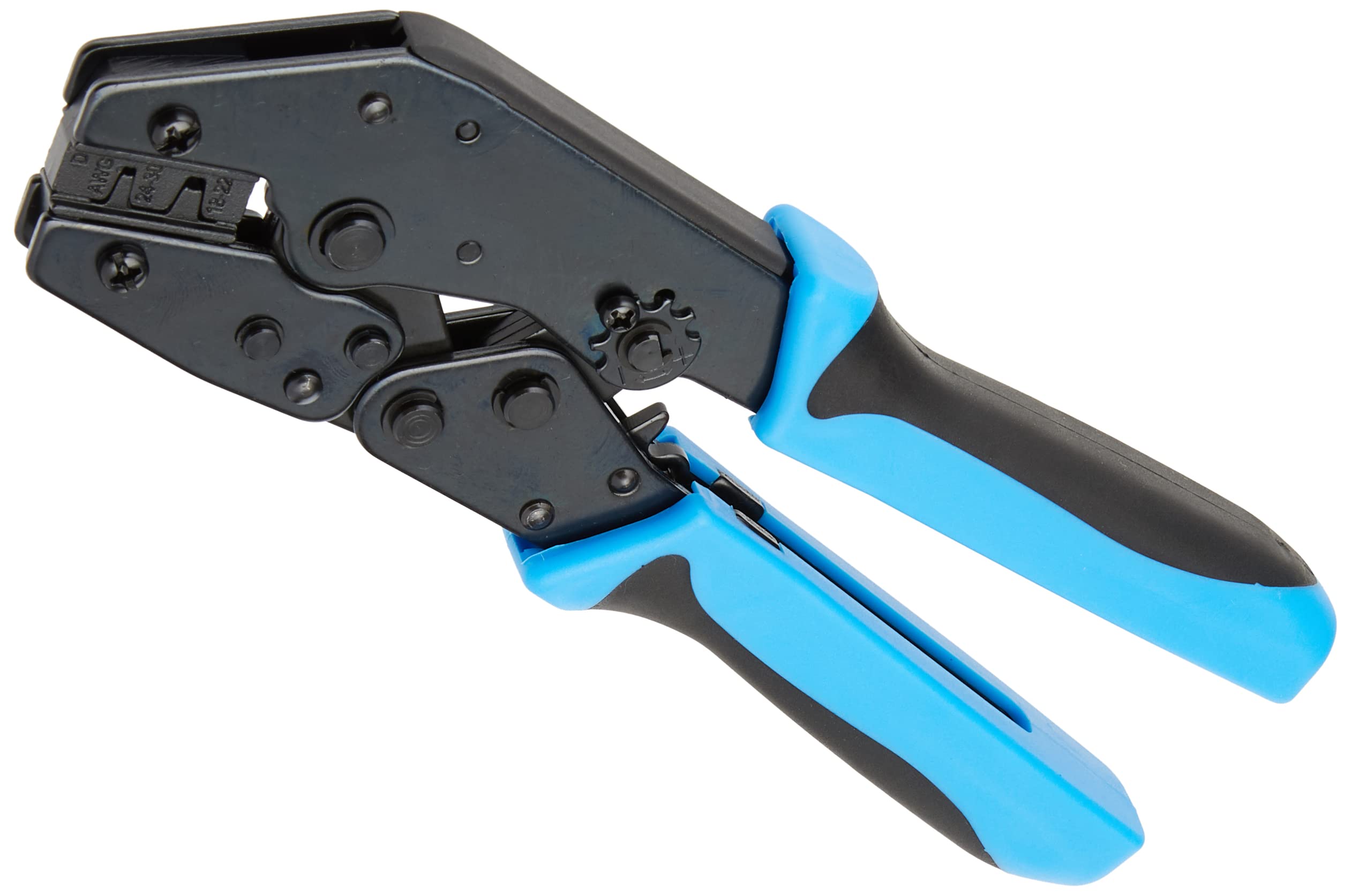 Multicomp HT-225D Ratchet Crimping Tool with 30 AWG to 18 AWG Wire Size,Blue and Black